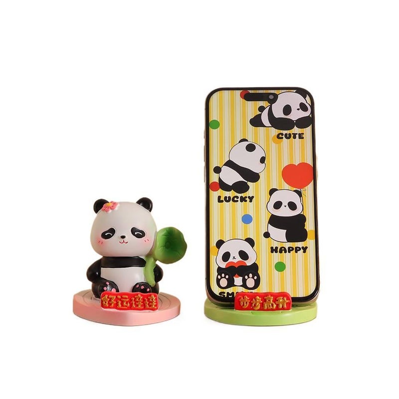 Phone Holder Creative Panda Ornament Cute for Fits Most Smartphones in Black for On The Go Carry - Image 4