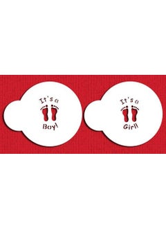 Designer Stencils Designer Stencils C190 It's a Boy/Girl Candy/Cookie Stencils, Small, Beige/Semi-Transparent  - Image 3