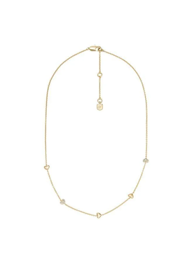 Fossil  JA7298710 Base Metal Jewelry with Cubic Zirconia for Women | Best Price UAE