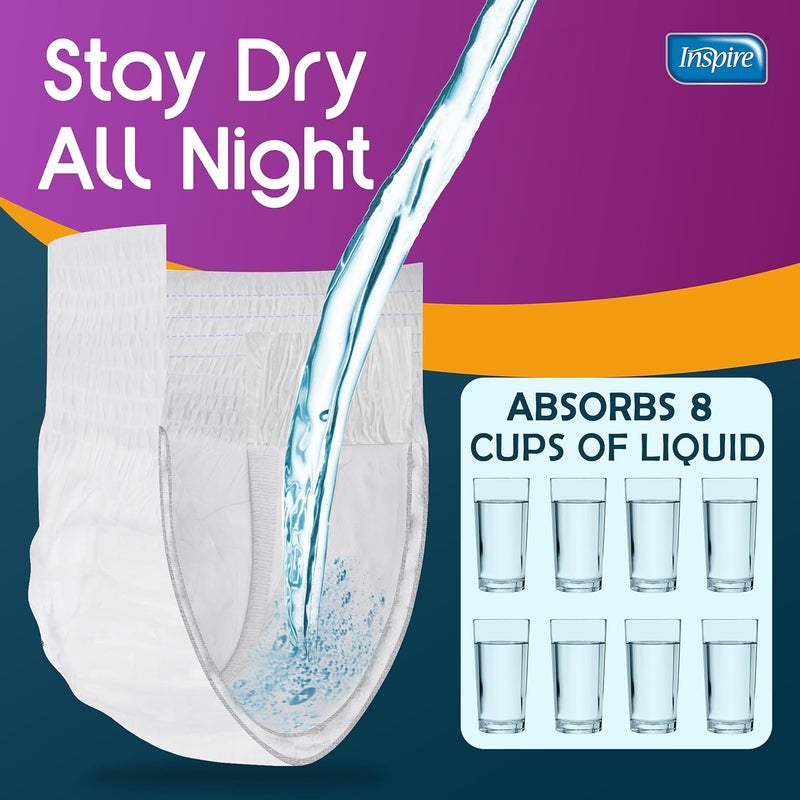 Inspire Adult Diapers Women or Men  MAX Absorbency  Our Most Absorbent and Dry Incontinence Underwear for Women or Men  Leak Proof Diaper Overnight or Daytime for Heavy - Image 2