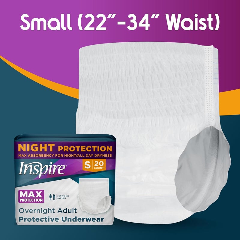 Inspire Adult Diapers Women or Men  MAX Absorbency  Our Most Absorbent and Dry Incontinence Underwear for Women or Men  Leak Proof Diaper Overnight or Daytime for Heavy - Image 4