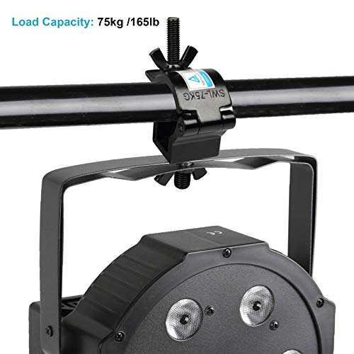 MOUNTAIN_ARK 10 Pack Stage Light O Clamp Fit 1-1/4" to 1-3/8" OD Pipe or F24 Truss, DJ Lighting Truss Mount Hook, Load 165 lb, Black - Image 2
