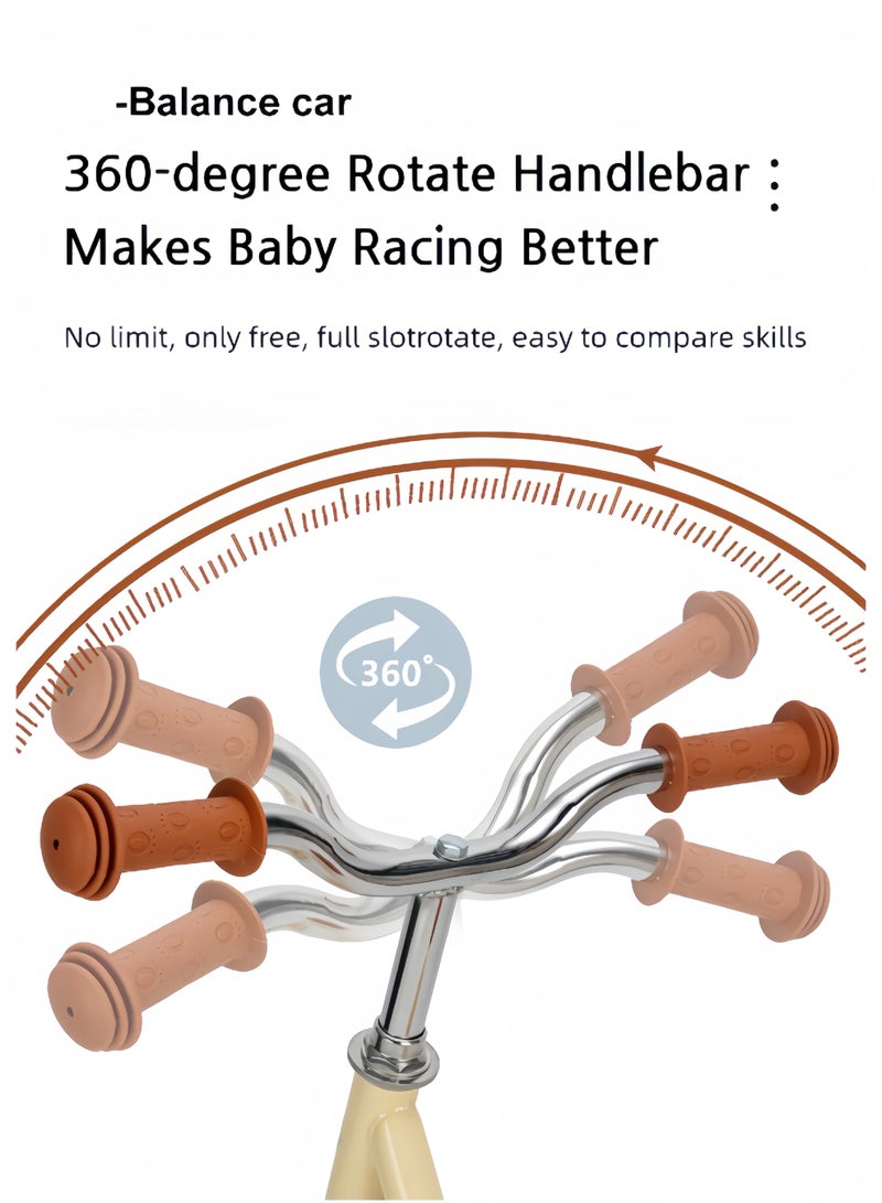 Balance Bike | Kids' First Racing Bike, Lightweight Carbon Steel Frame, 360° Spin Handlebars, Non-Slip Tires, Adjustable Seat, for Ages 2-6 Years, Max 30kg  - Image 3