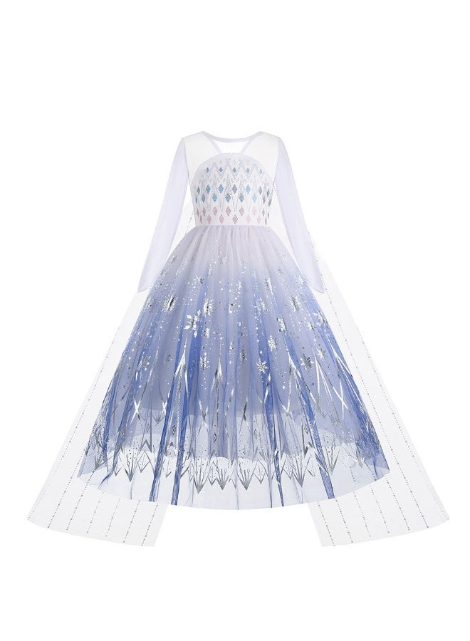 NIBEMINENT Princess Elsa's Frozen style Elsa dress, Elsa's girl dress, and Elsa's white princess dress for children - Image 1