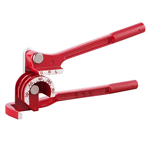 Wostore 180 Degree Tubing Bender for 1/4 5/16 and 3/8 Inch Copper Aluminum Thin Stainless Steel Red - Image 1