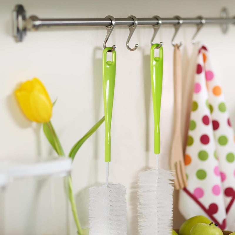 LiKee فرشاة تنظيف زجاجات ليكي سوبر لونغ 18 زجاجة بحجم كبير 25 عرض مرنة بمقبض طويل لتنظيف زجاجات المياه والأكواب وزجاجات الأطفال - Image 5