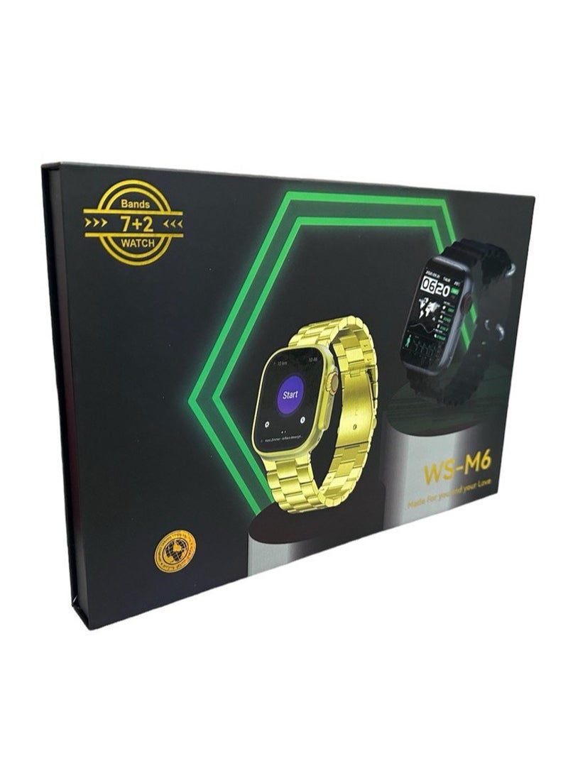 LERONZA - Two Smart Watches Series 8 With A Full Screen Running On The Android And IOS Systems Quick To Respond And With A Wireless Charging Its Support The GPS Feature- With 7 Additional Bracelets - Image 1