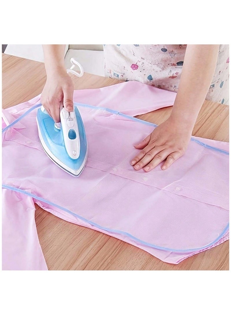 2-Piece Professional Heat Resistant Ironing Mat Set 40x60cm – Premium Transparent Mesh Ironing Cloth Protectors for Garments, Anti-Burn Ironing Pads for Delicate Fabrics Including Silk, Chiffon, Lace and Embroidery, Durable Home Ironing Accessories for Smooth Wrinkle-Free Results - Image 1