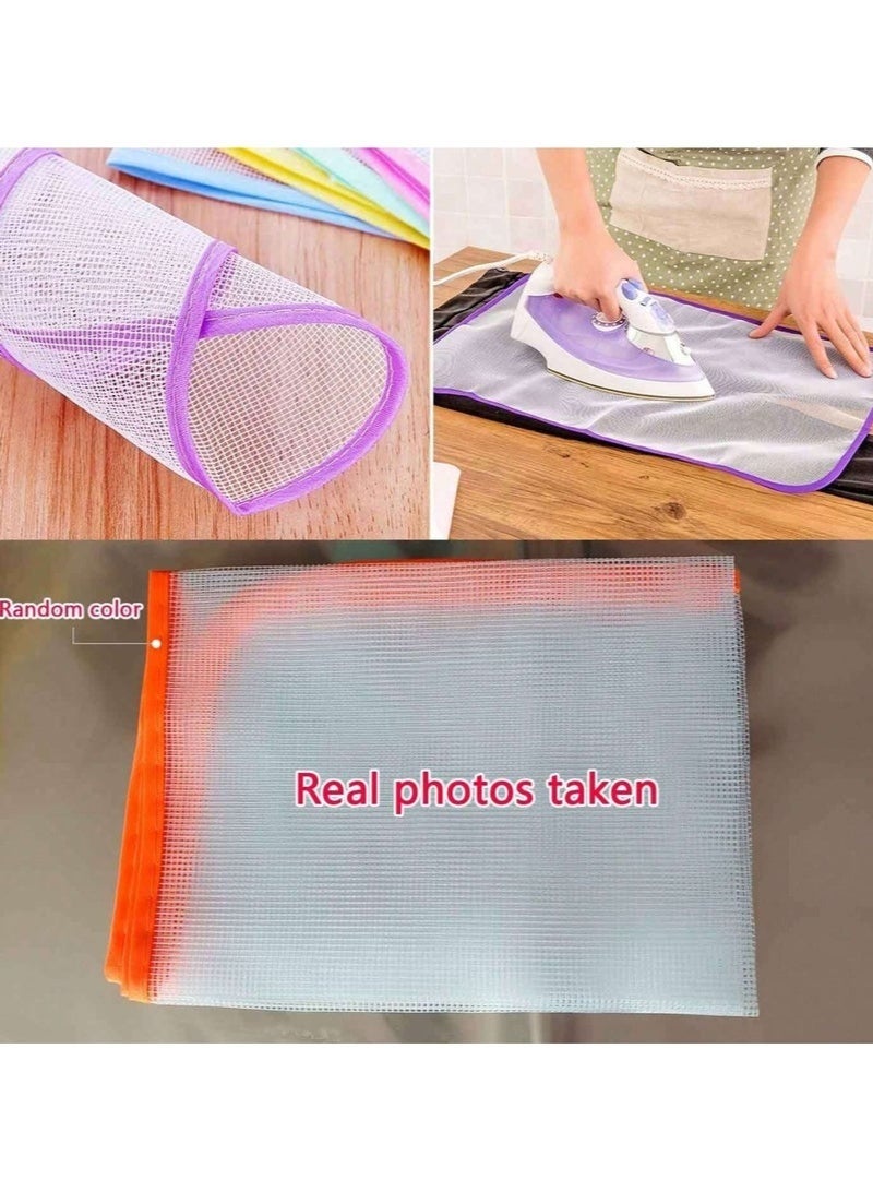 2-Piece Professional Heat Resistant Ironing Mat Set 40x60cm – Premium Transparent Mesh Ironing Cloth Protectors for Garments, Anti-Burn Ironing Pads for Delicate Fabrics Including Silk, Chiffon, Lace and Embroidery, Durable Home Ironing Accessories for Smooth Wrinkle-Free Results - Image 3