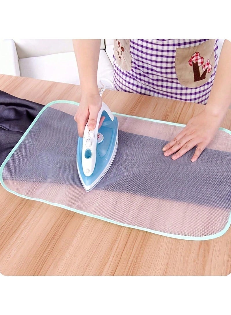2-Piece Professional Heat Resistant Ironing Mat Set 40x60cm – Premium Transparent Mesh Ironing Cloth Protectors for Garments, Anti-Burn Ironing Pads for Delicate Fabrics Including Silk, Chiffon, Lace and Embroidery, Durable Home Ironing Accessories for Smooth Wrinkle-Free Results - Image 2