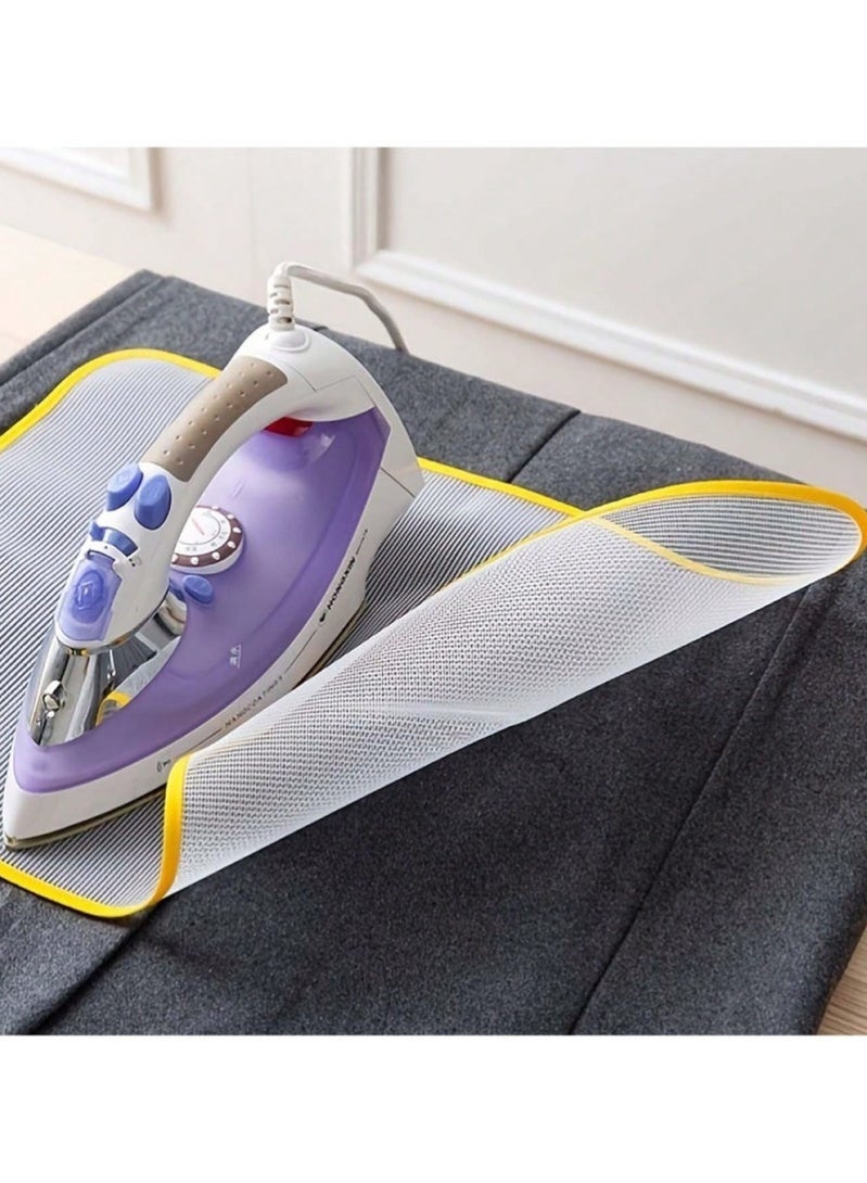 2-Piece Professional Heat Resistant Ironing Mat Set 40x60cm – Premium Transparent Mesh Ironing Cloth Protectors for Garments, Anti-Burn Ironing Pads for Delicate Fabrics Including Silk, Chiffon, Lace and Embroidery, Durable Home Ironing Accessories for Smooth Wrinkle-Free Results - Image 4
