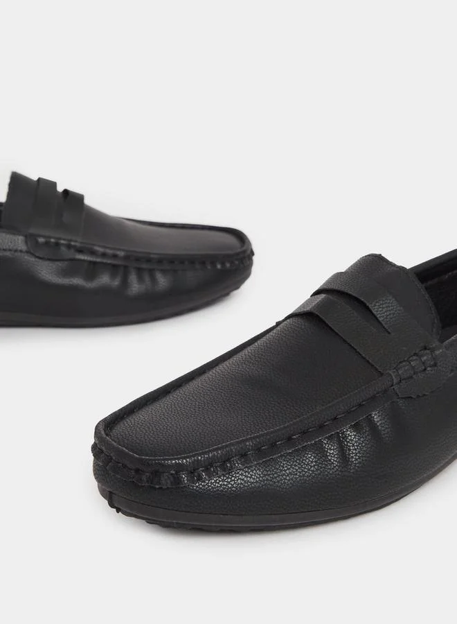 Styli Solid Slip-On Loafers