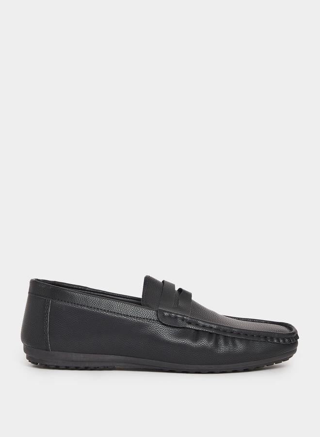 Styli Solid Slip-On Loafers - Image 1