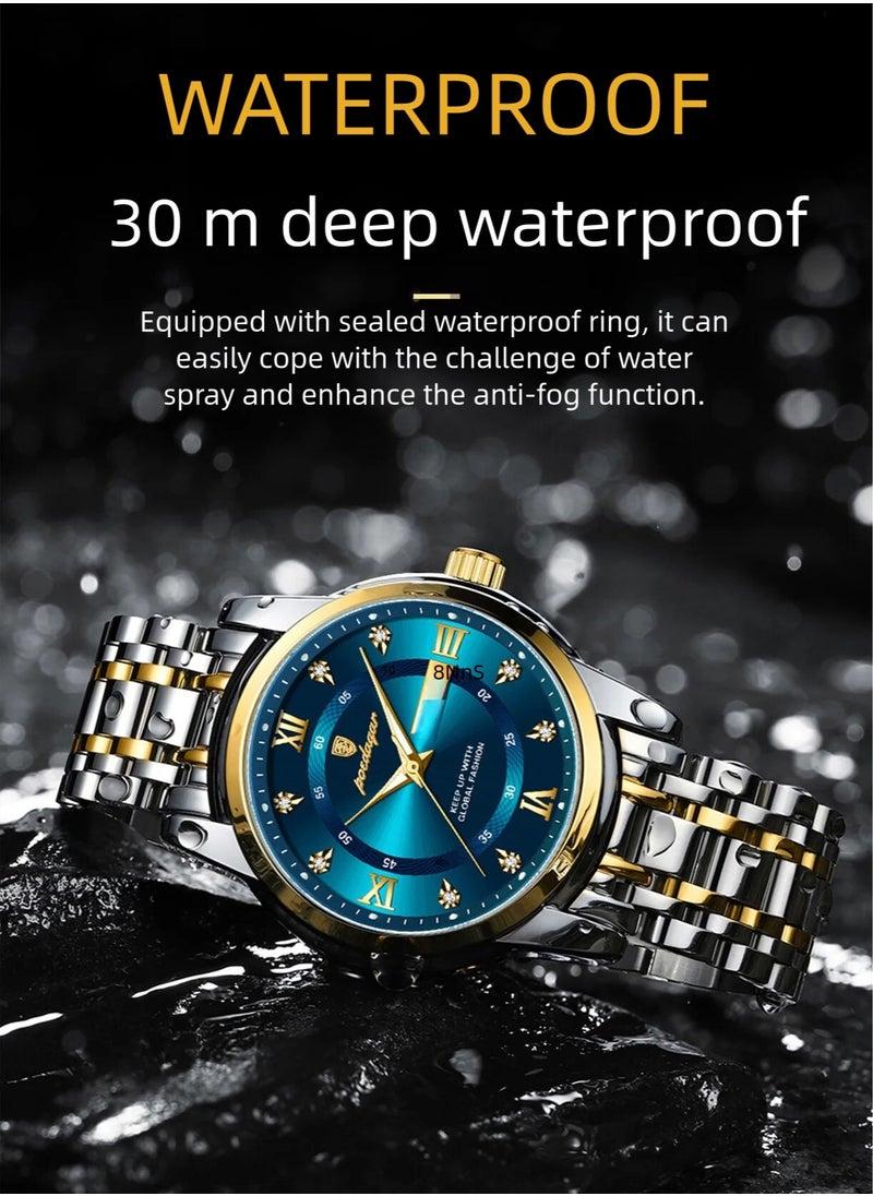 POEDAGAR Man Watch,Waterproof Luminous Men's Watch Quartz-41mm  - Image 5