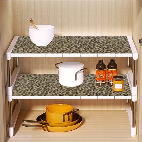CHENGZHG 17.7" x 196" Leopard Print Contact Paper Peel and Stick Leopard Wallpaper Self Adhesive Shelf Liner Removable Drawer Paper Self Adhesive Film for Cabinets Kitchen Bedroom Furniture Living Room - Image 3