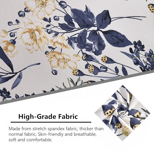 NILUOH Wing Chair Slipcovers 2 Pieces Stretch Spandex Wingback Chair Covers Sofa Slipcover Printing Wingback Armchair Slipcovers Furniture Protector Couch Soft with Elastic Bottom for Wingback Chairs,12 - Image 3