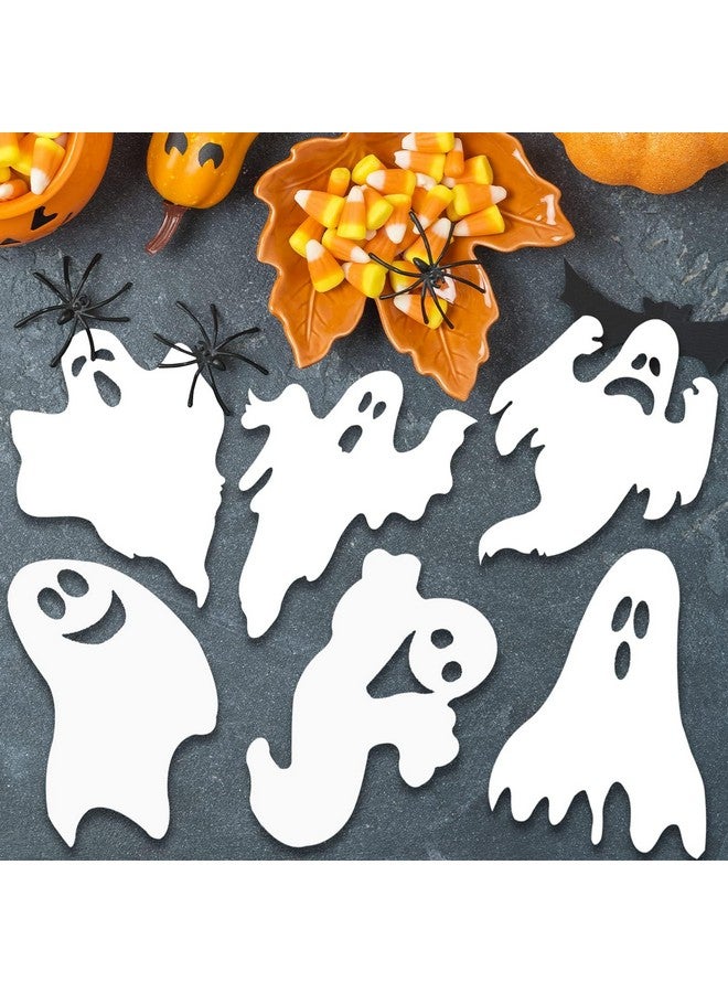 OuMuaMua Halloween Outdoor Decorations Yard Signs Stakes - 6PCS Ghost Lawn Decorations Signs with Spooky Faces for Garden Yard Lawn Porch Scary Halloween Trick or Treat Party Decorations Supplies Outside  - Image 2