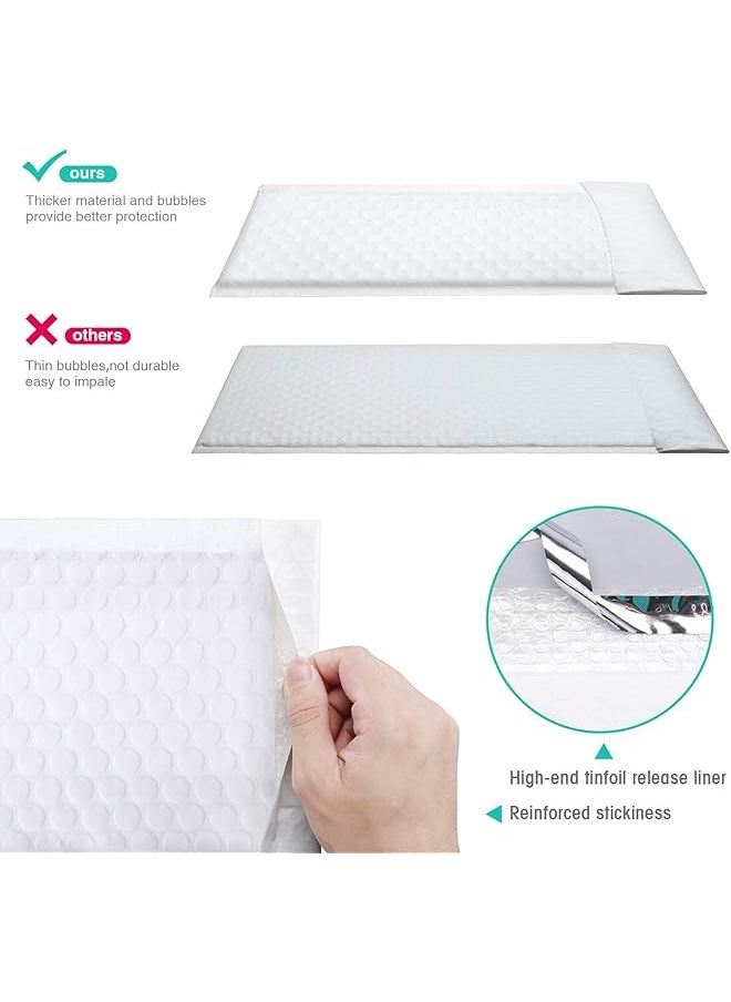 Bubble Out Bags 50 Pcs Self Seal Co Extruded Film Bubble Mailers Anti Static Cushioning Wrap Pouch For Shipping Storage And Moving 15 * 20+4Cm White