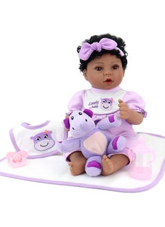 Aori Reborn Baby Dolls Black 18 Inch African American Lifelike Newborn Girl Doll Realistic Soft Posable Limbs And Weighted Body  - Image 4