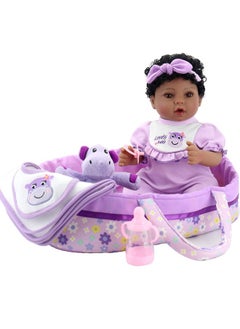 Aori Reborn Baby Dolls Black 18 Inch African American Lifelike Newborn Girl Doll Realistic Soft Posable Limbs And Weighted Body  - Image 2