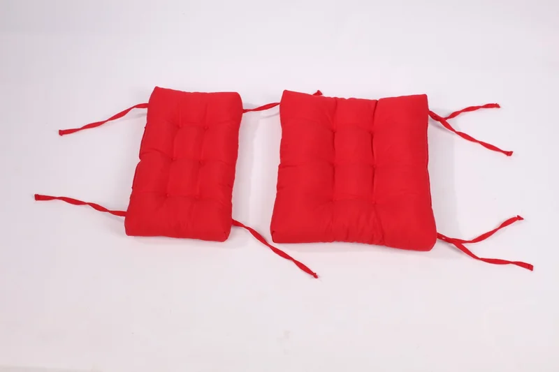 Altın Pamuk Gold Cotton Luxury Bistro Wooden Kitchen Garden Chair Cushion Set 2 Pieces with Backrest