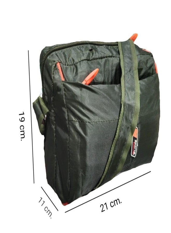 SATYAM COLLECTION, Sling Bag for Men and Women Crossbody Standard Size Travelling Sling Extra Spacious. (PISTA) - Image 4