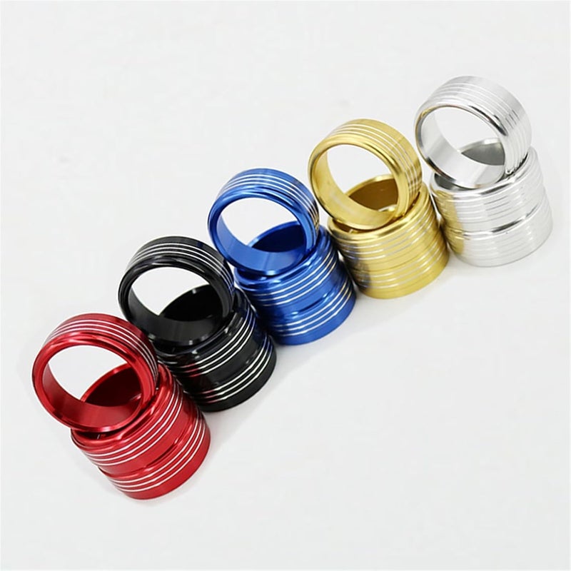 QASULER Aluminum Alloy Air Conditioner Knob Rings for Subaru Forester - Image 4