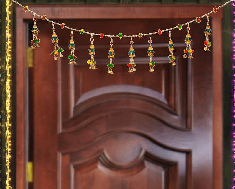 Evisha Simple Elegant Designer Small Kalash Door Hanging Toran Bandhanwar for Diwali Decoration Home Decor 3 Ft - Image 1