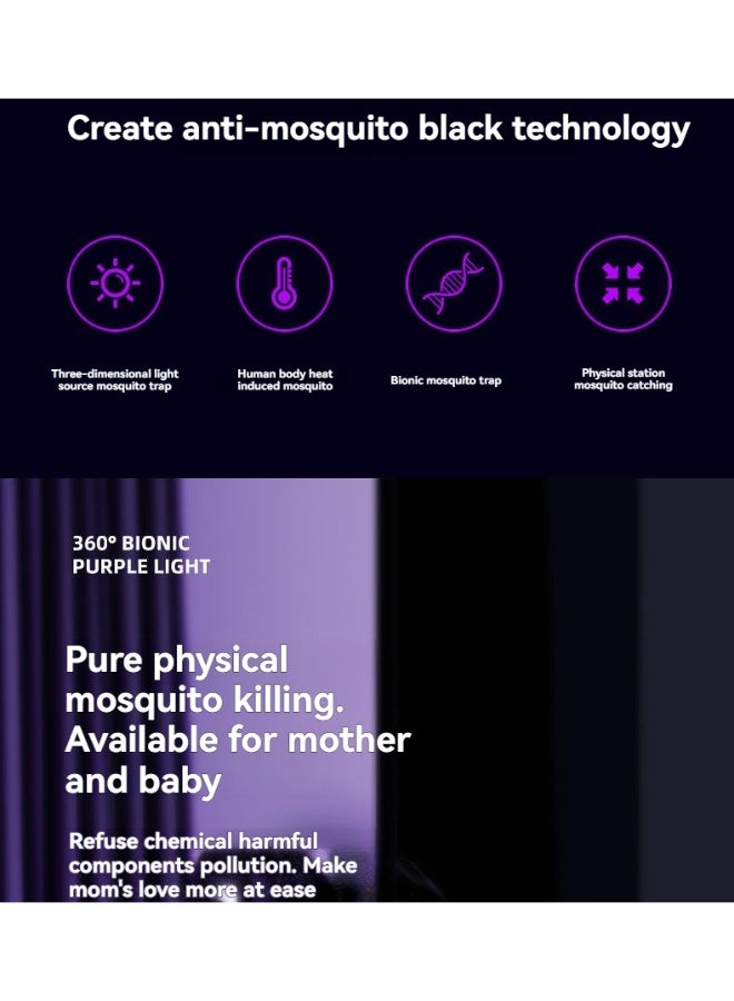 M MIAOYAN Baby-Safe Mosquito Killer Lamp with Type-C Fast Charging, 3600V Anti-Escape Grid for Indoor & Outdoor Use - Image 5