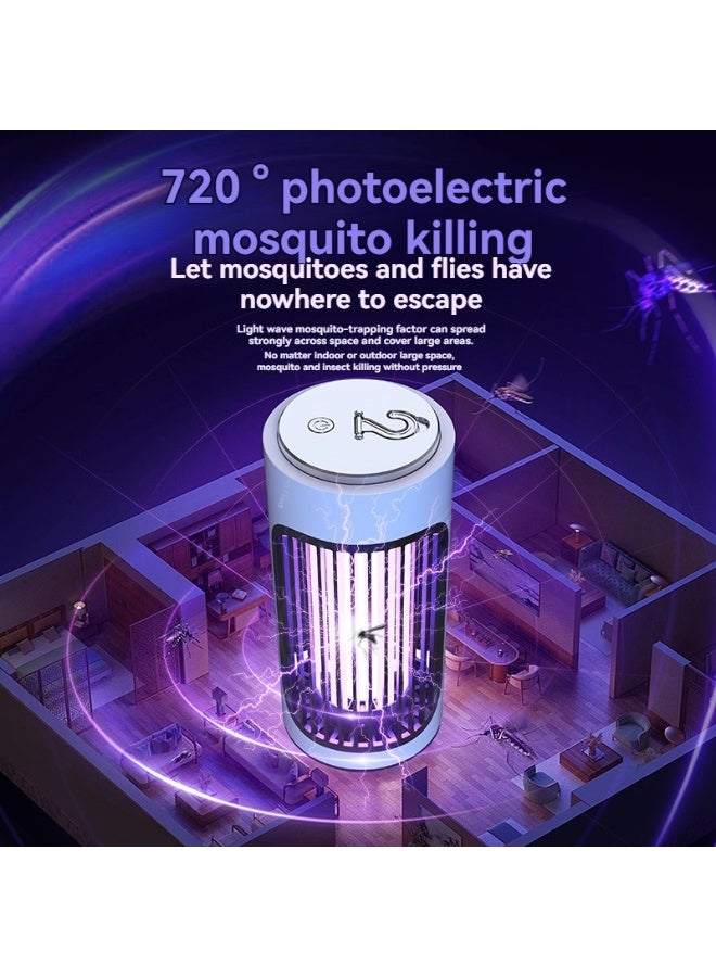 M MIAOYAN Baby-Safe Mosquito Killer Lamp with Type-C Fast Charging, 3600V Anti-Escape Grid for Indoor & Outdoor Use - Image 1