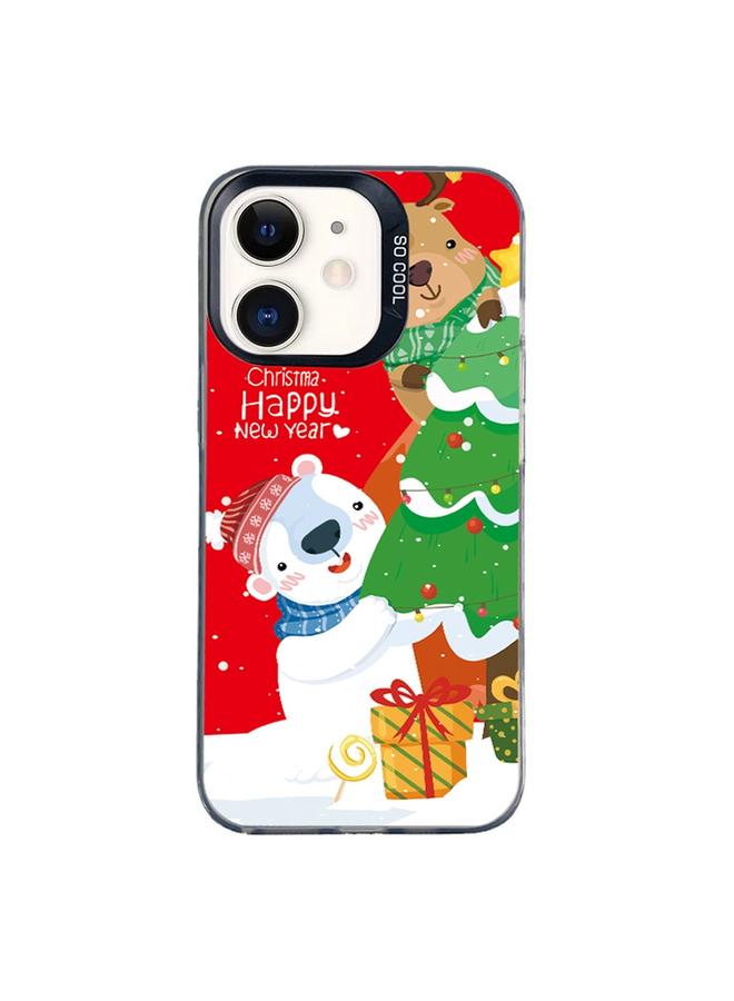 اس-توب جراب لهاتف iPhone 12 من سلسلة Christmas Series PC بغطاء كامل ونمط هاتف - Image 1