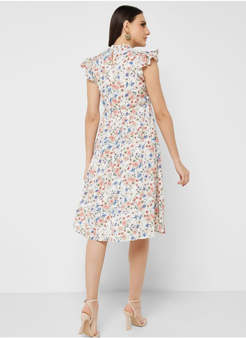 ELLA - Ditsy Print Dress - Image 1