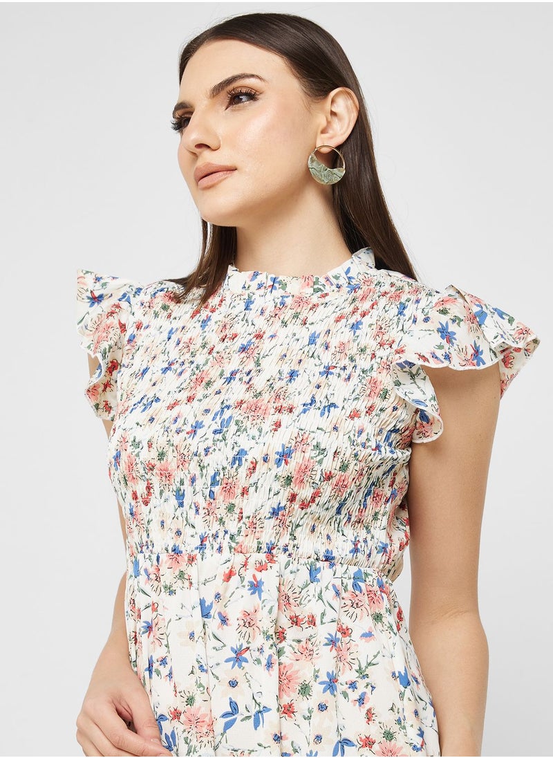 ELLA - Ditsy Print Dress - Image 1