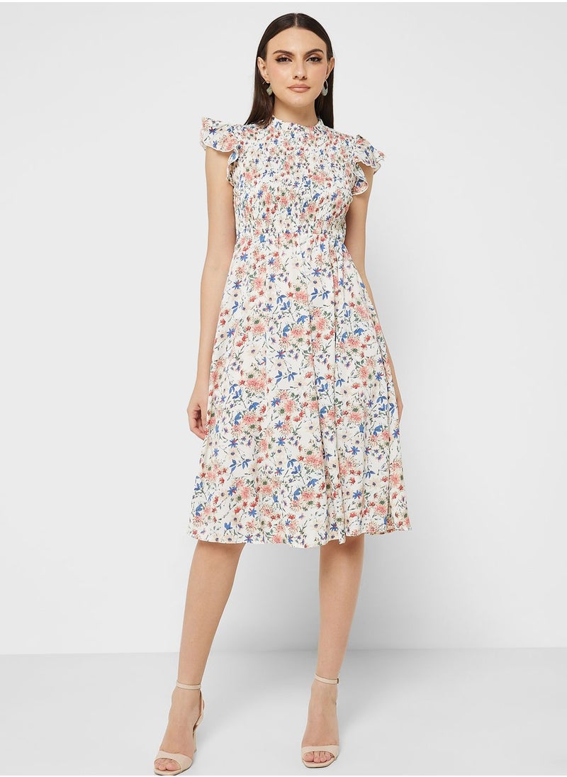 ELLA - Ditsy Print Dress - Image 1
