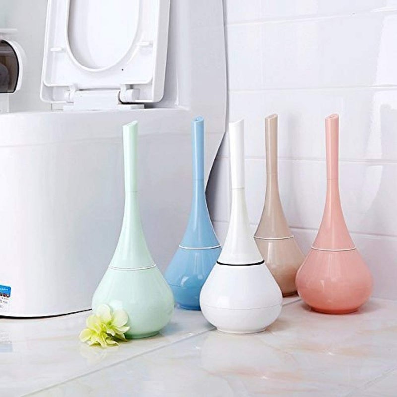 Crownish Crownish Plastic Toilet Cleaning Brush with Holder Look Like Flower Pot (21.8 x 15 x 13.4 cm, Multicolor) (pack of 1)  - Image 1