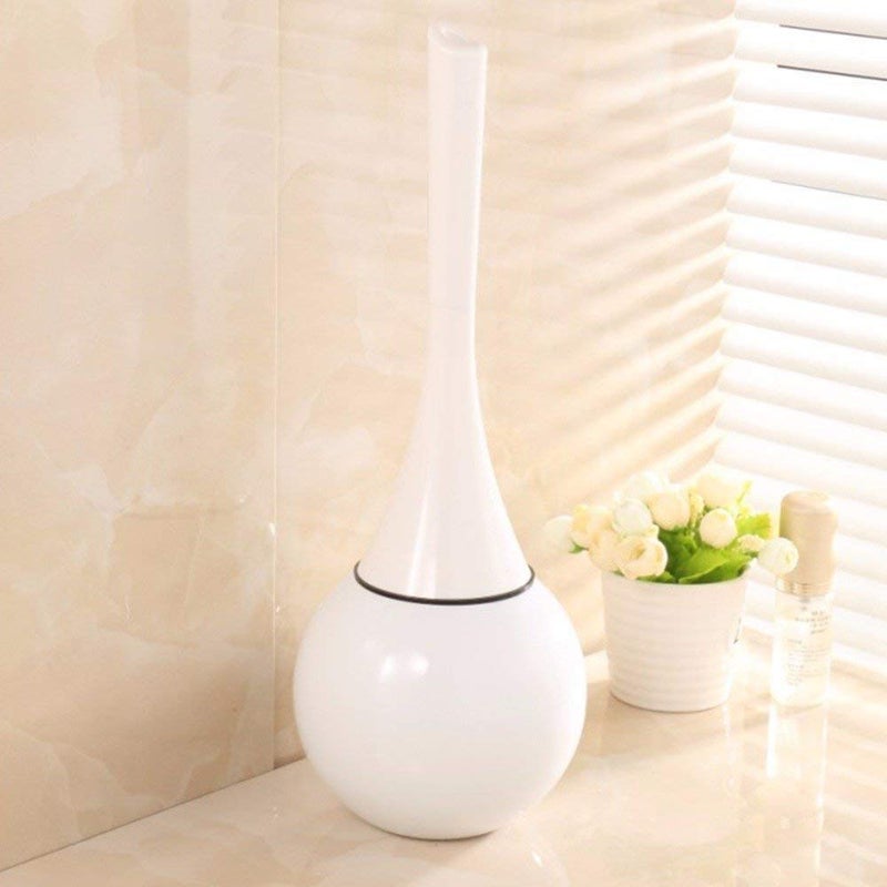 Crownish Crownish Plastic Toilet Cleaning Brush with Holder Look Like Flower Pot (21.8 x 15 x 13.4 cm, Multicolor) (pack of 1)  - Image 3