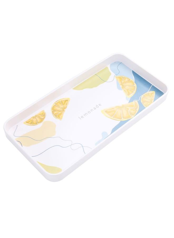 Alsaif Plastic Serving Tray 30 X 15 X 2.5 Cm Rectangle White - Image 2