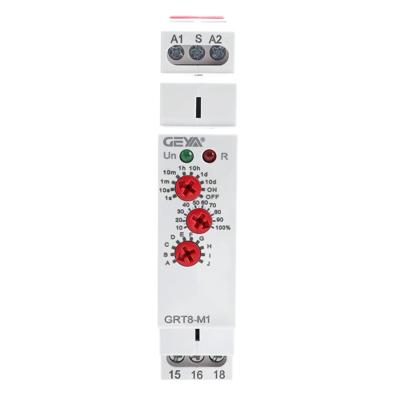 GEYA 16A Multifunction Time Relay 1 Output Contacts 10 Function AC230V RelayGRT8M1AC230V