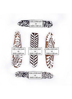 | Set Of 5 | Handmade Finger Shape Wooden Block Printing Stamps For Printing Henna Mehndi - Wooden Blocks For Scrapbooking Saree Border Clay Pottery Crafts - pzsku/Z8AECD45D89A1C6AE003FZ/45/_/1735817574/6a8624b0-a1fc-4e9a-b01f-c7bc9186c014