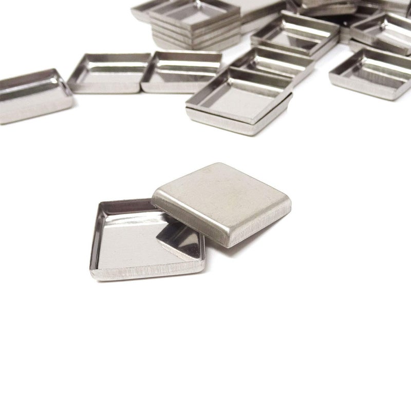 Honbay 56PCS Metal Empty Square Metal Pans Make Up Tins Eyeshadow Blush Lipstick Organizer for Cosmetic Palettes (26mm, Height: 5mm) - Image 3