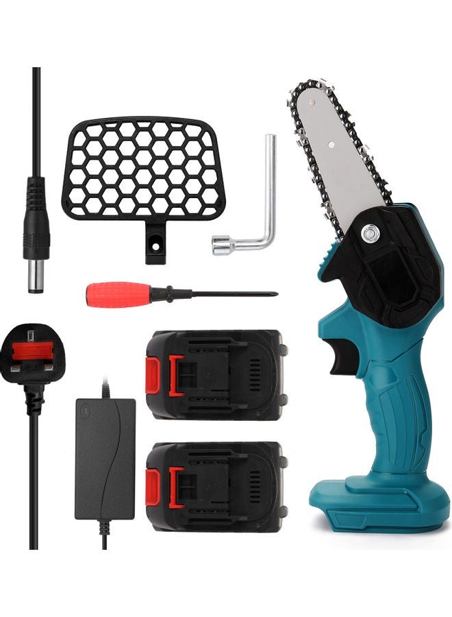 Portable Mini Chainsaw,21V Battery Powered,Portable Electric Saw for Wood Cutting Tree Branch, Trimming Wood, Cutting Gardening, Wood DIY Lovers  - Image 2