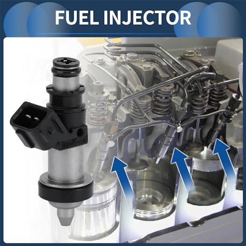 INFINAUTO Fuel Injector Engine Fuel Injection Nozzle No06164PCA000 for Honda CRV EX LX 19992001 20L for Honda CRV SE 20002001 20L Black 4 Pcs - Image 3