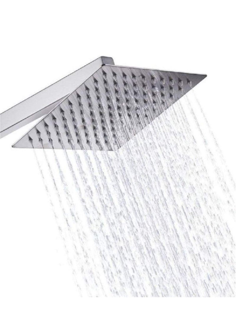 Mawson Qubix 8X8 Inch Shower With 12 inch Arm Stainless Steel Rain Shower Combo Set  - Image 2