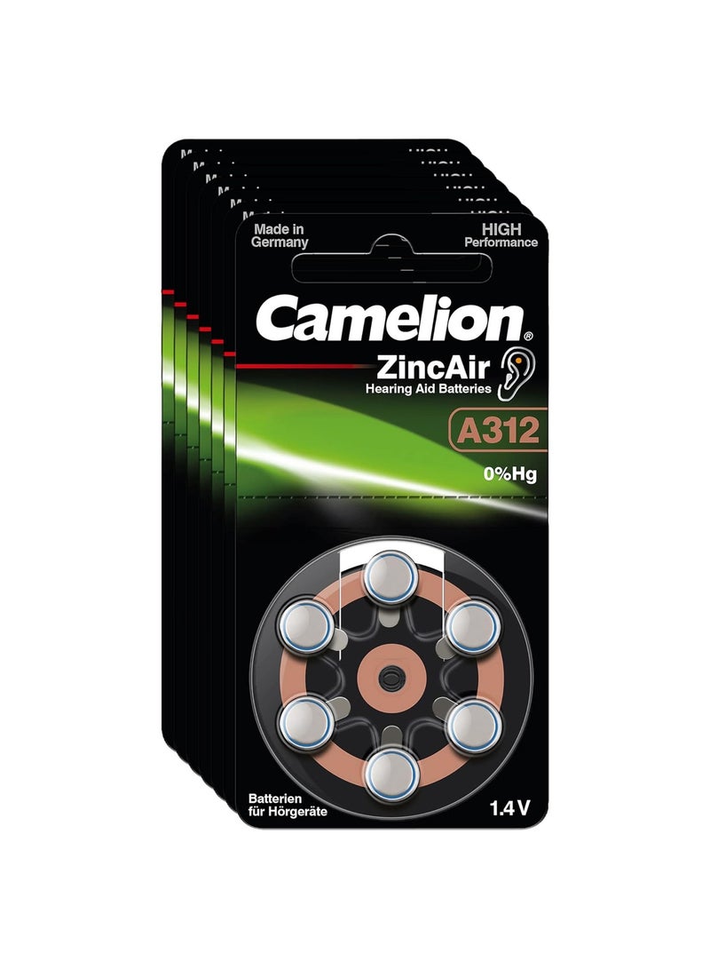 Camelion Camelion Zinc Air A312  Button Cell 6 Pack x10 - Image 1