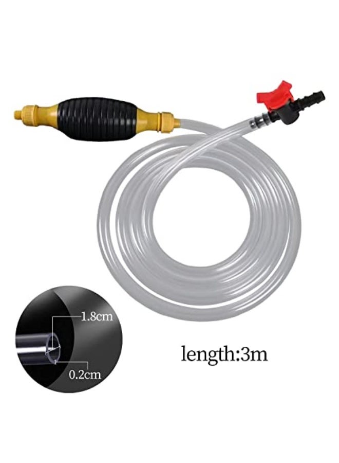 يو إل اتش واي سي مضخة شفط سوائل يدوية تعمل بالبنزين والديزل من ULHYC، مجموعة مضخة سيفون لنقل السوائل للسيارات والشاحنات بدون مشابك، متعددة الاستخدامات لخزان المياه وحوض السمك - Image 3