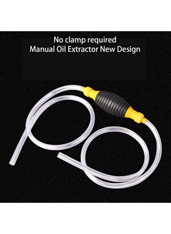 يو إل اتش واي سي مضخة شفط سوائل يدوية تعمل بالبنزين والديزل من ULHYC، مجموعة مضخة سيفون لنقل السوائل للسيارات والشاحنات بدون مشابك، متعددة الاستخدامات لخزان المياه وحوض السمك - Image 4