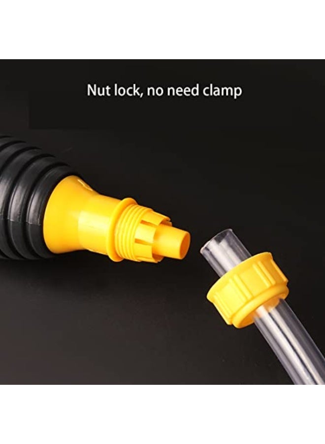 يو إل اتش واي سي مضخة شفط سوائل يدوية تعمل بالبنزين والديزل من ULHYC، مجموعة مضخة سيفون لنقل السوائل للسيارات والشاحنات بدون مشابك، متعددة الاستخدامات لخزان المياه وحوض السمك - Image 5