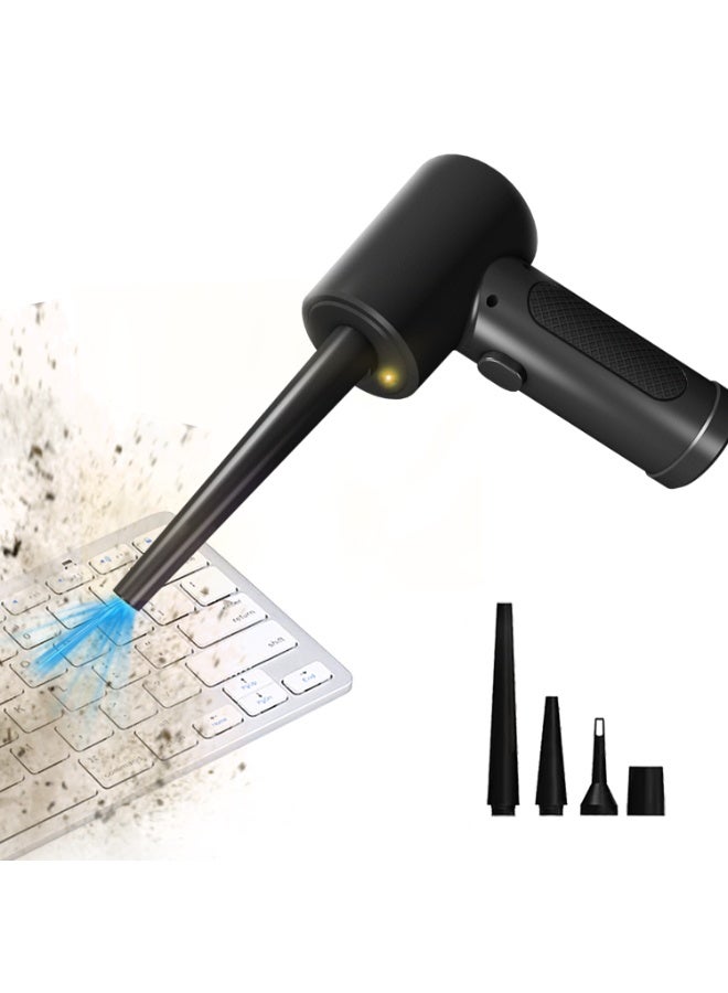 المحاكم منفضة هواء، محرك 3 سرعات إلى 51000 دورة في الدقيقة مع ضوء LED، منفاخ هواء لاسلكي قابل لإعادة الشحن، منفاخ لاسلكي محمول للكمبيوتر المحمول ولوحة المفاتيح والكاميرا ومجموعة تنظيف الأجهزة الإلكترونية - Image 2