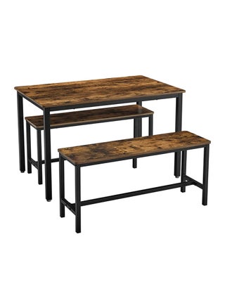 طقم طاولة طعام VASAGLE Rustic Brown KDT070B01 مقاس 39 بوصة للمنزل وغرفة المعيشة وغرفة الطعام - pzsku/Z8AED206E765DC8C0149EZ/45/_/1696473534/d8615f87-617f-4e7d-a0e6-adb50792983b