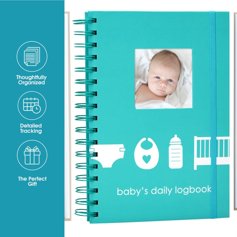 Pearhead Baby’s Daily Log Book, 50 Easy to Fill Pages to Track and Monitor Your Baby’s Schedule, Baby Care Planner for Newborns, Nursing, Sleep, Feeding, Diapers, Pumping, Gift for New Moms - Image 4
